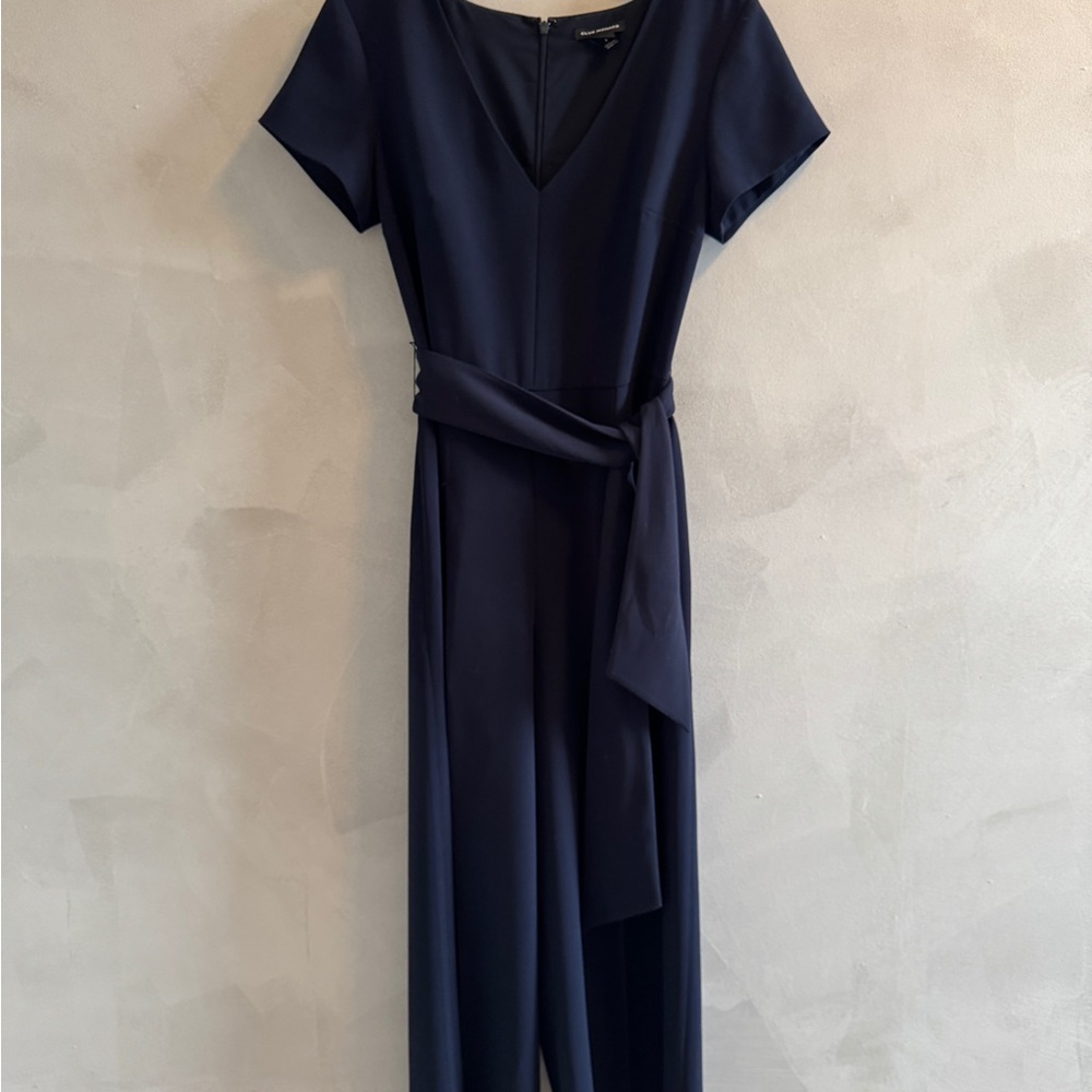 Club Monaco - Navy Blue Jumpsuit with Waist Tie - Size 4